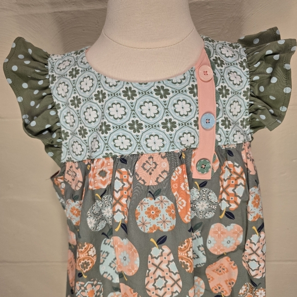 Girls Matilda Jane Bella Girls Mixed-Print Ruffle Sleeve Tunic Size 10 New - Picture 4 of 8